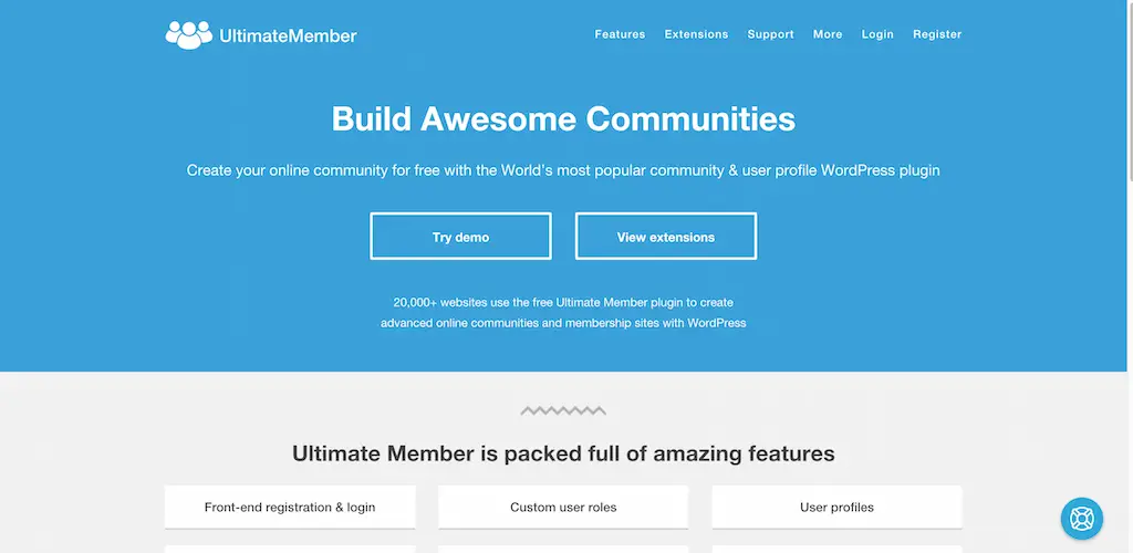 Profil d'utilisateur communautaire gratuit WordPress Plugin Ultimate Member