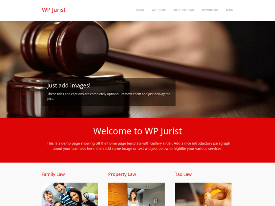 Thème WordPress WP Jurist pour les sites Web de droit