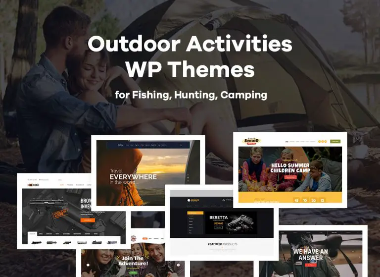 Activités de plein air Thèmes WordPress pour la pêche, la chasse et le camping 71