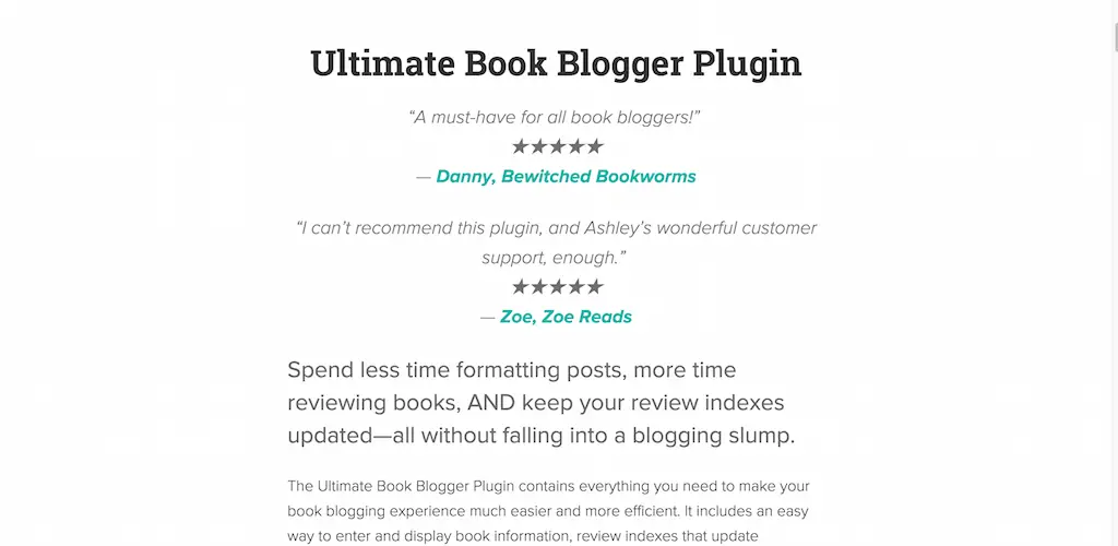 Ultimate Book Blogger Plugin pour WordPress