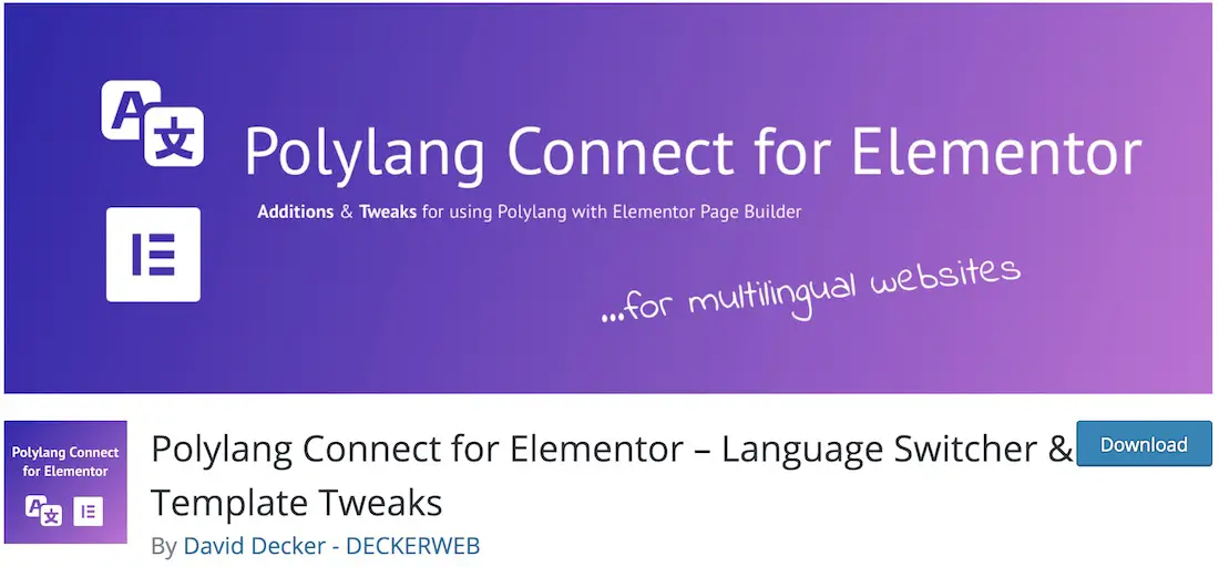 connecter polylang elementor wordpress plugin multilingue