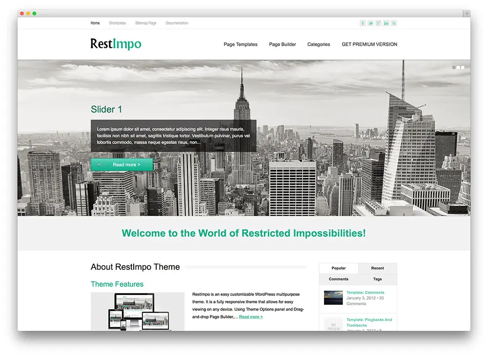 restimpo - flat design business theme