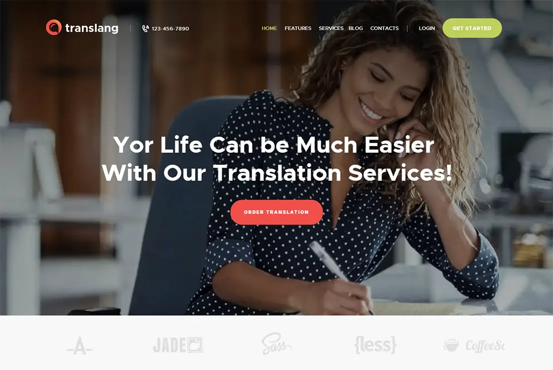 Modèles de sites Web Translang Virtual Assistant