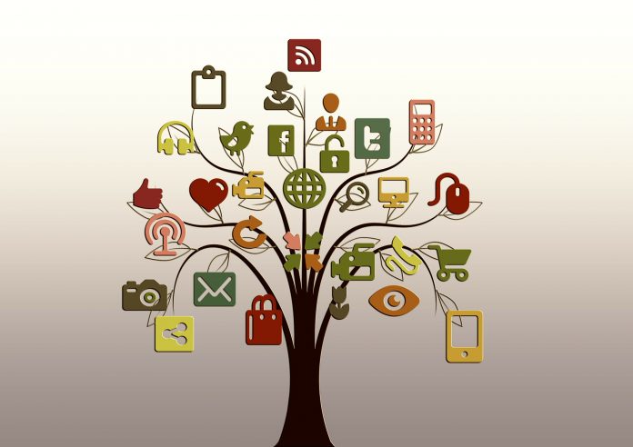 Service à la clientèle via les médias sociaux (Source: https://pixabay.com/illustrations/tree-structure-networks-internet-200795/)