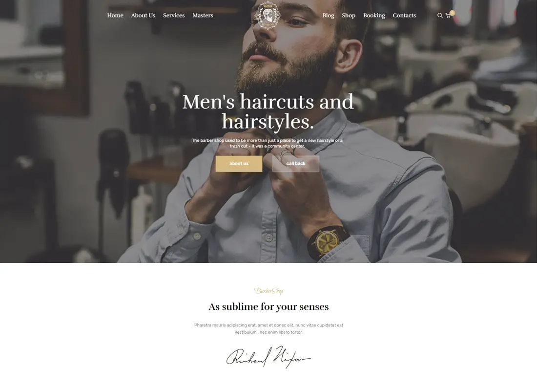 CutStyle - Barber & Barber Shop Thème WordPress