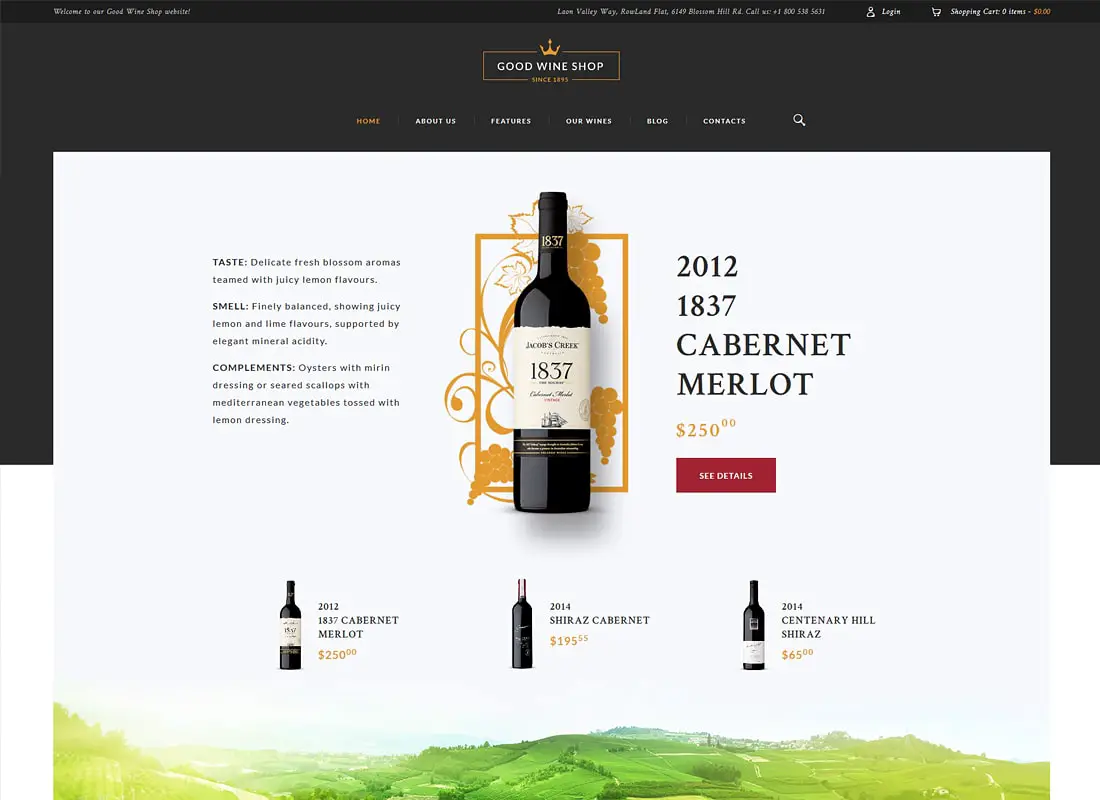Bon vin | Wine House, Winery & Wine Shop Thème WordPress