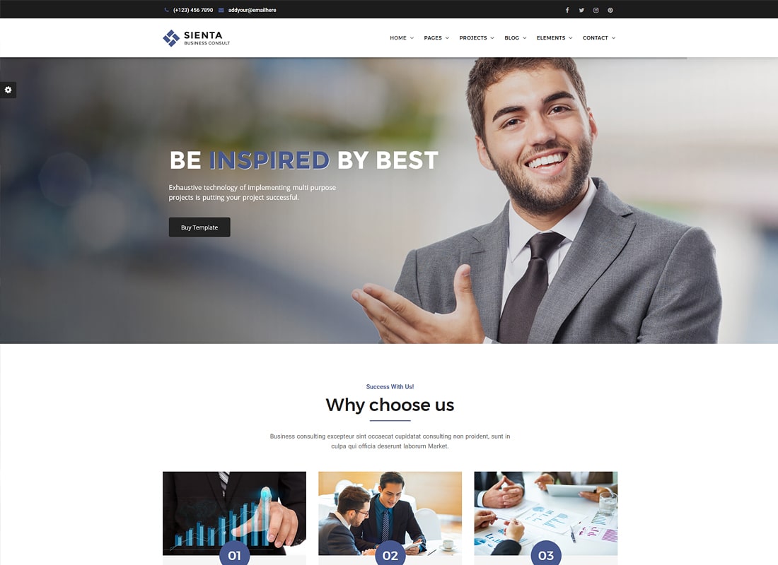 Sienta - Conseil aux entreprises et thème WP d'entreprise