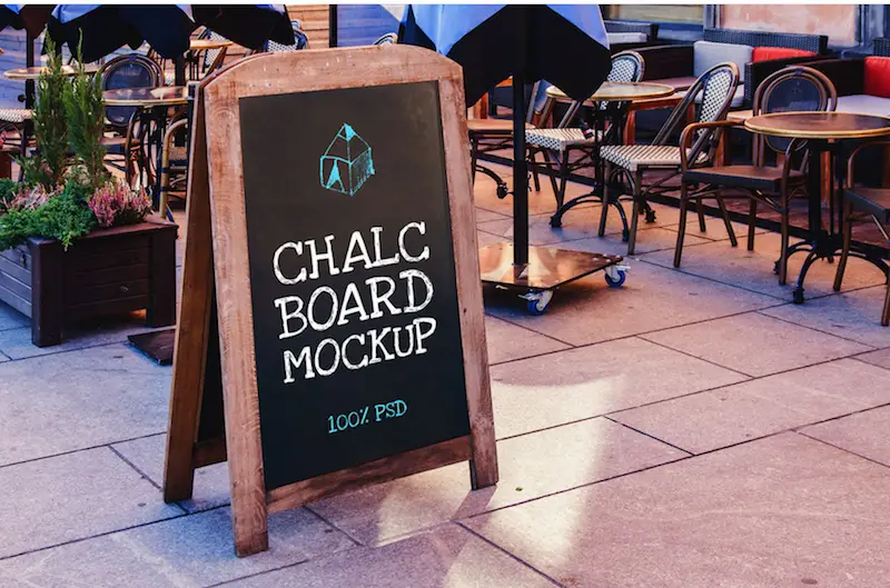Maquette de Chalc Board gratuite