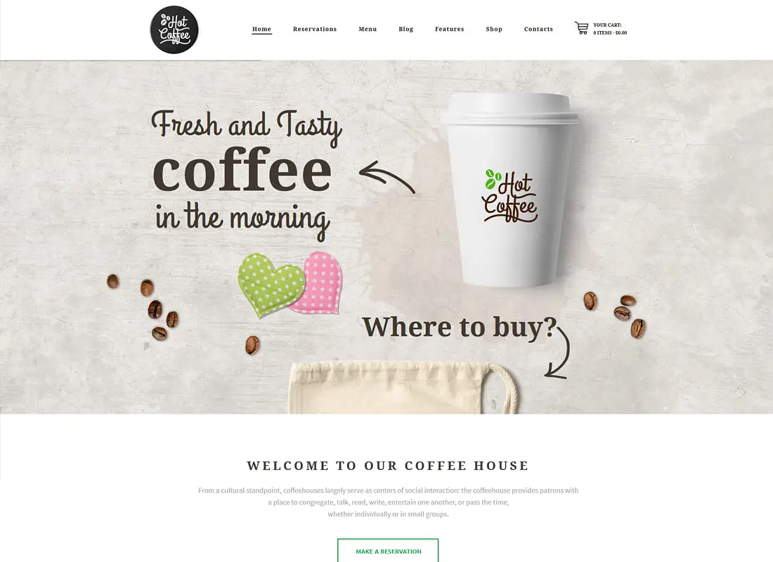 Café chaud | Modèle HTML pour café et restaurant