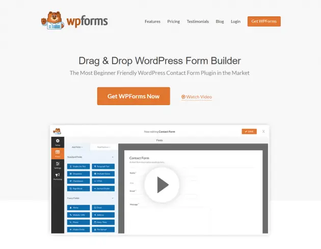 Meilleurs plugins de formulaire de contact pour WordPress wpforms