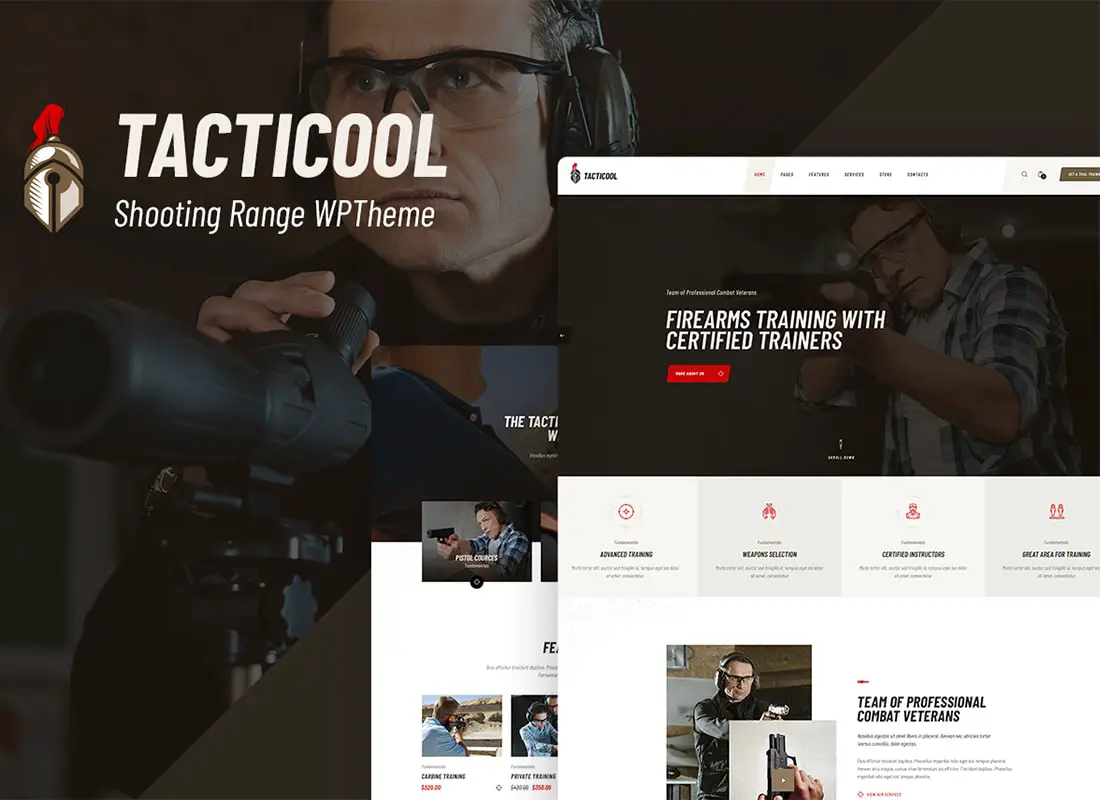 Tacticool | Thème WordPress pour champ de tir et magasin d'armes à feu