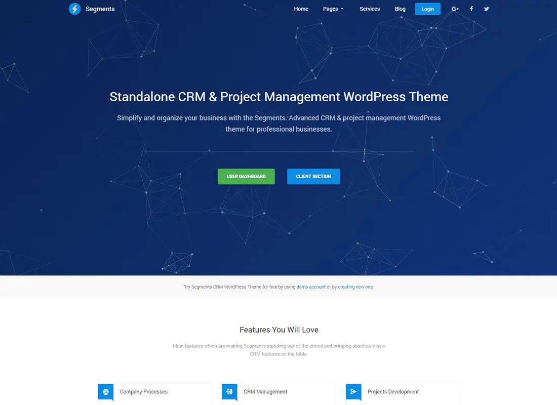 Segments | Thème WordPress pour le CRM et la gestion de projets