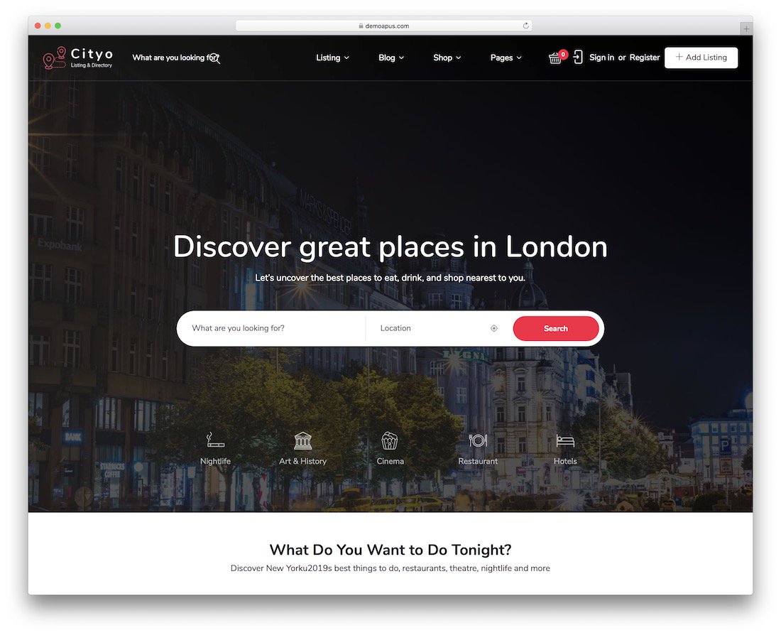 cityo directory wordpress theme