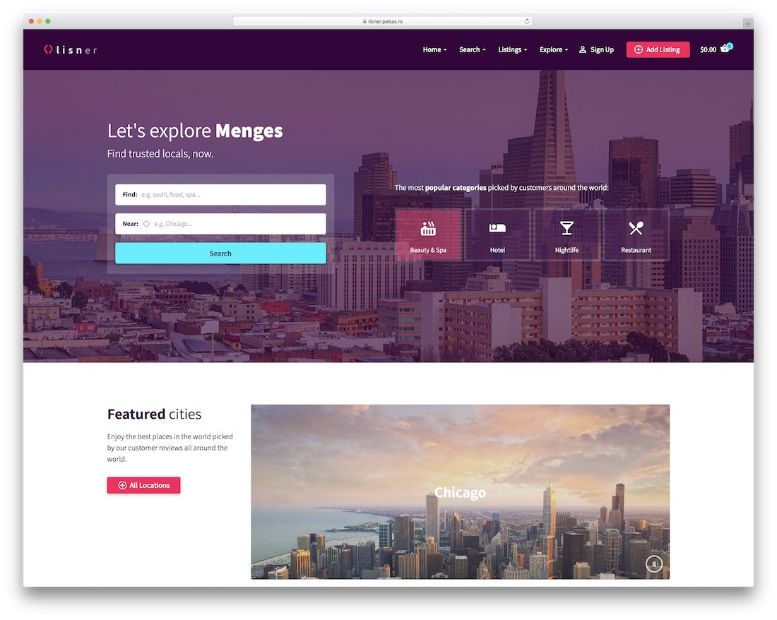 lisner directory wordpress theme