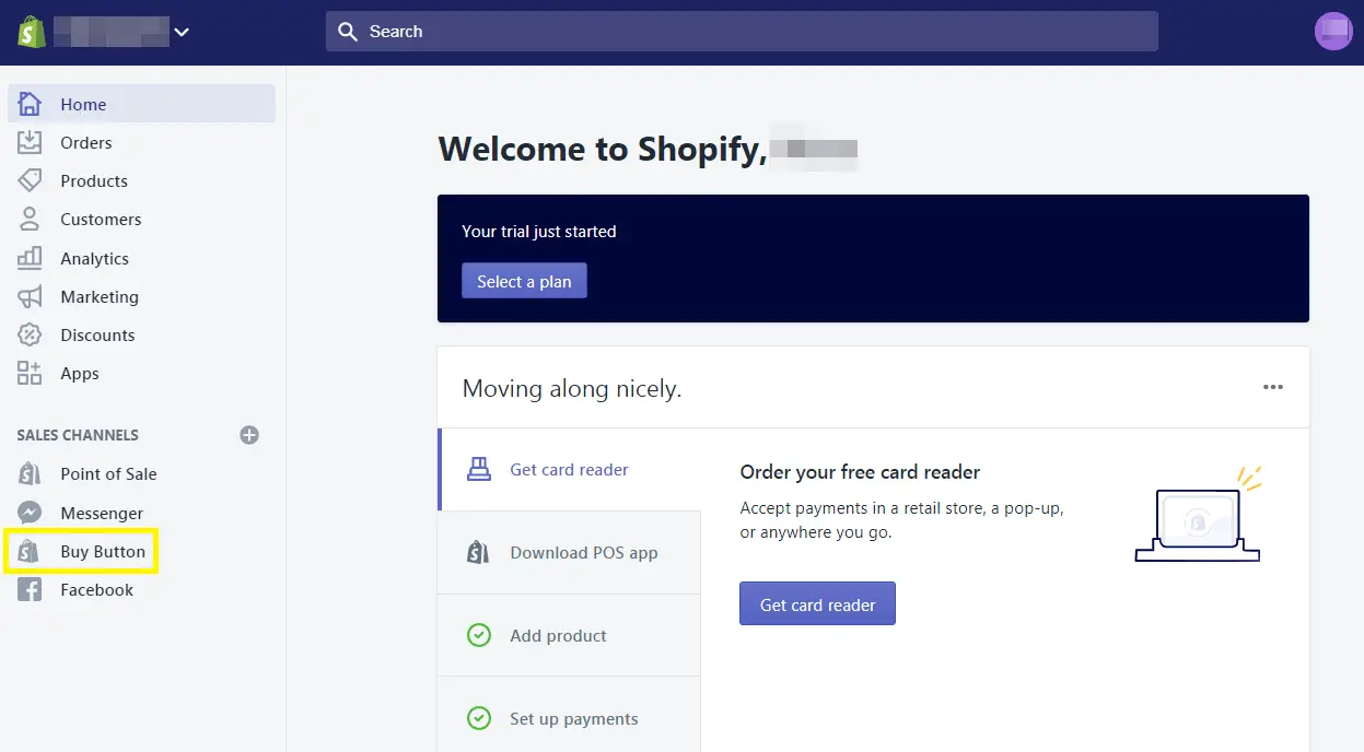 Création d'un bouton d'achat Shopify.