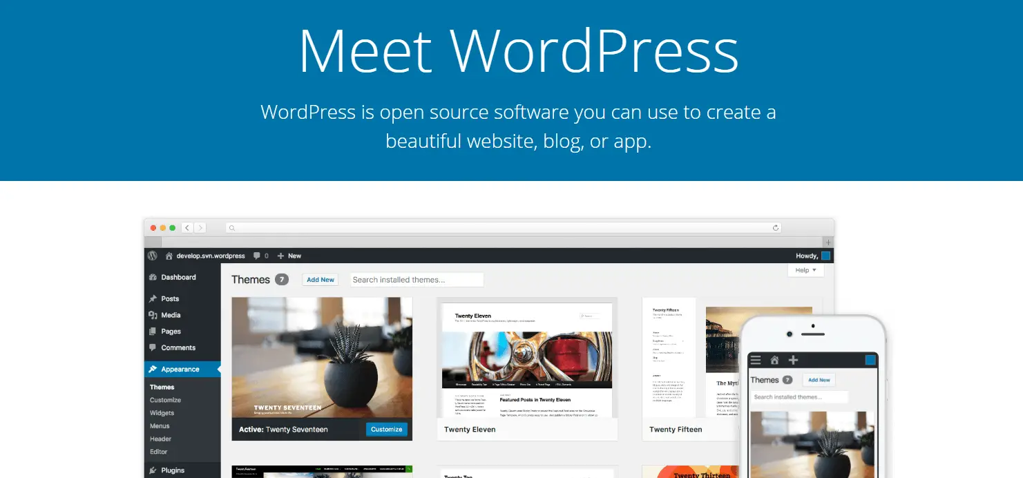 Le site WordPress.