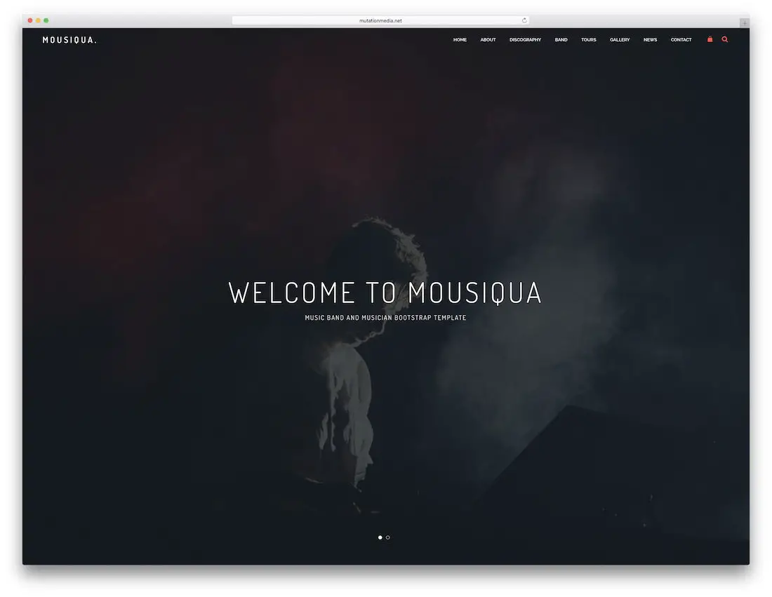 modèle de site Web de musique mousiqua