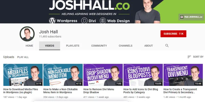 Josh Hall YouTube Channel