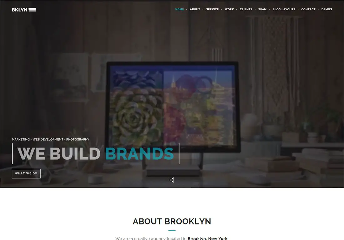 Thème WordPress de l'agence numérique Brooklyn