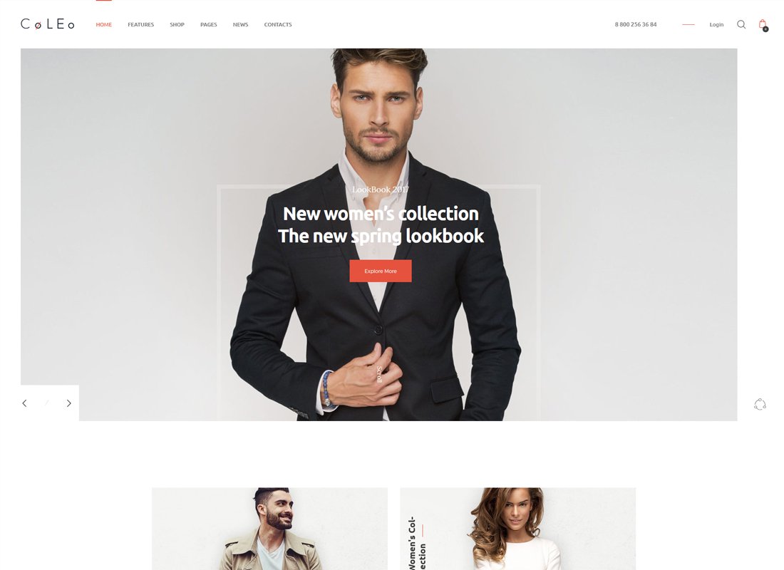 Coleo - Un thème WordPress de magasin de vêtements de mode élégant