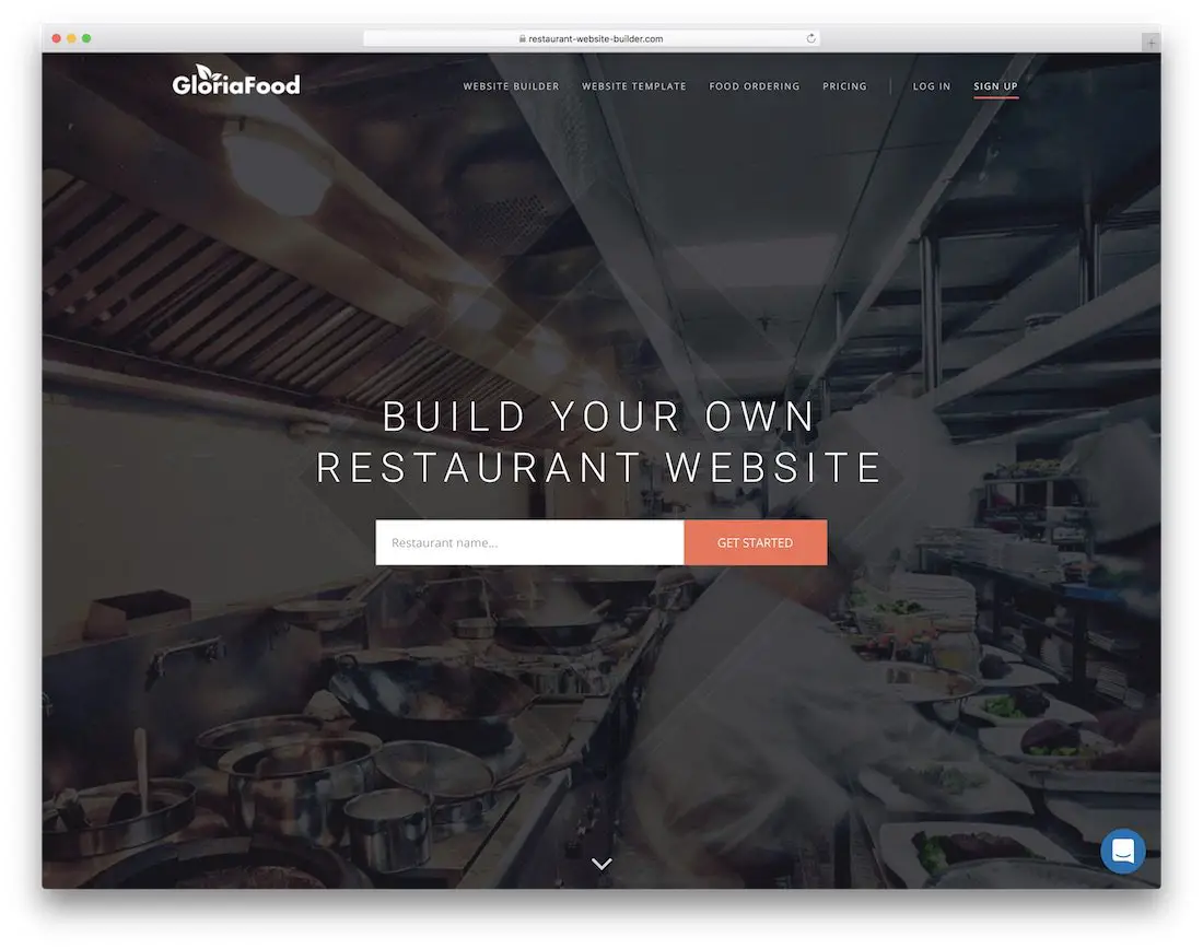 logiciel de création de sites Web de restaurants