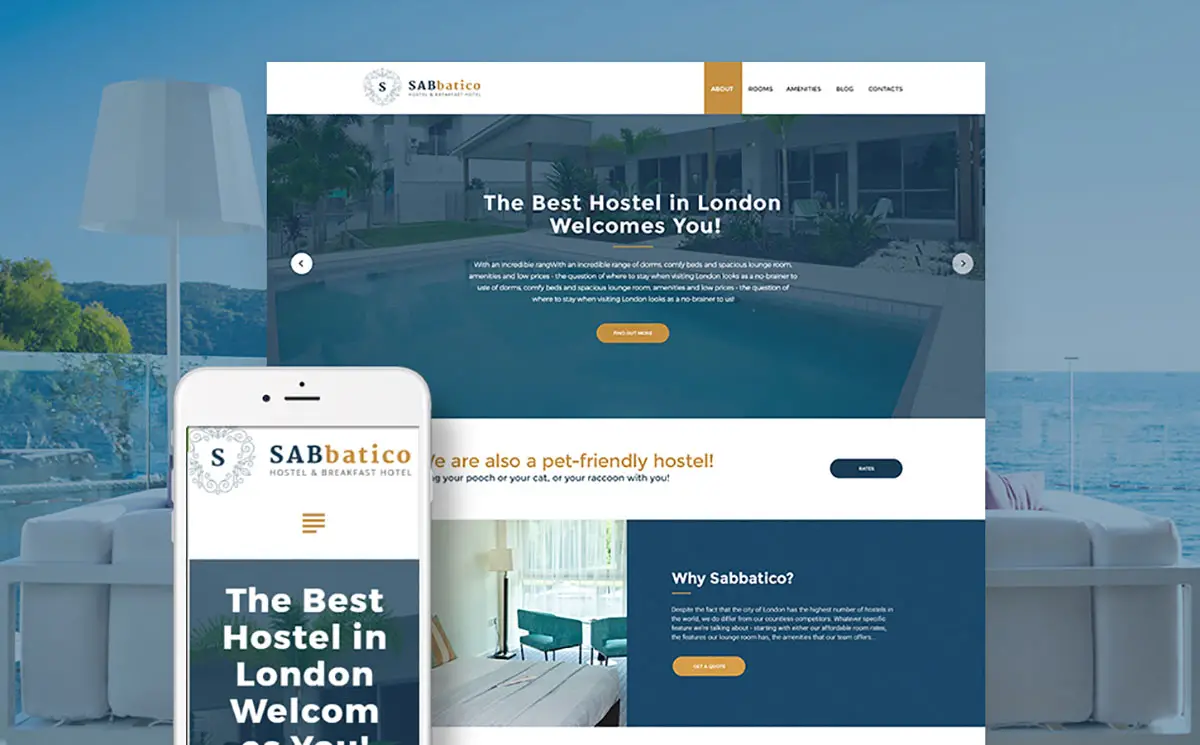 SabBatico - Thème WordPress pour hôtel et auberge de jeunesse