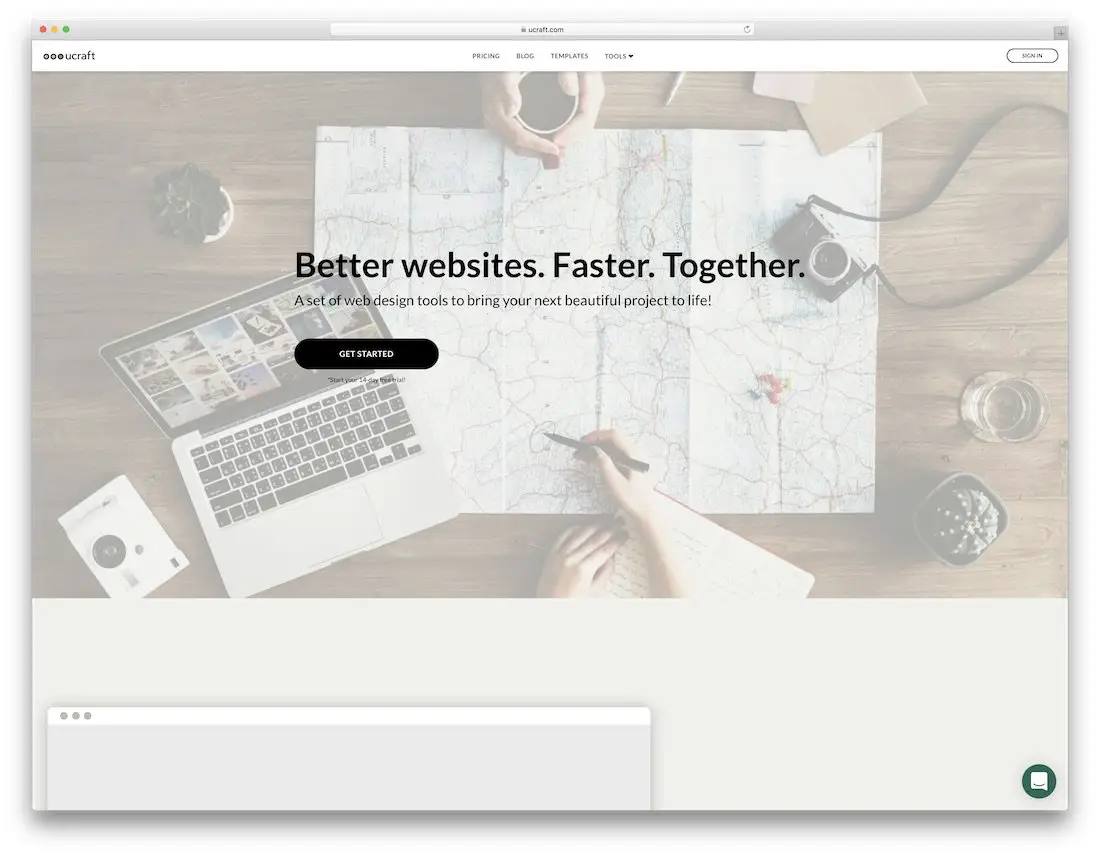 ucraft meilleur constructeur de site Web d'une page