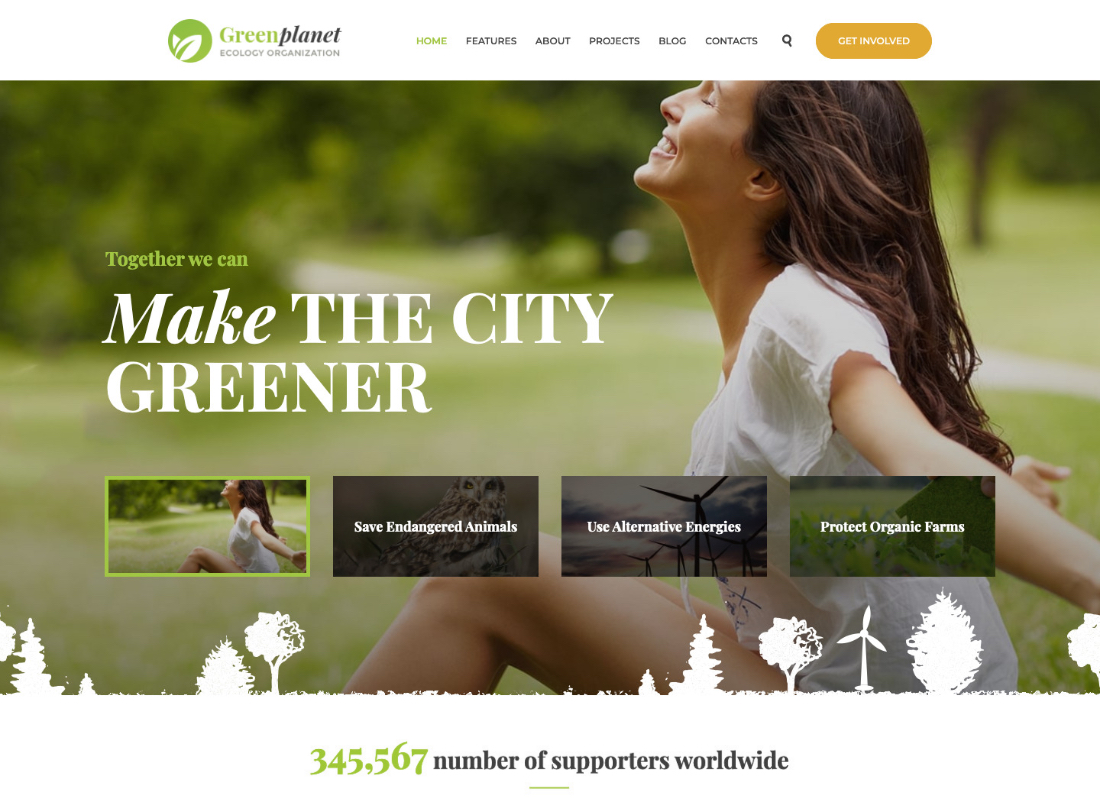 Planète verte | Thème WordPress pour une organisation environnementale à but non lucratif