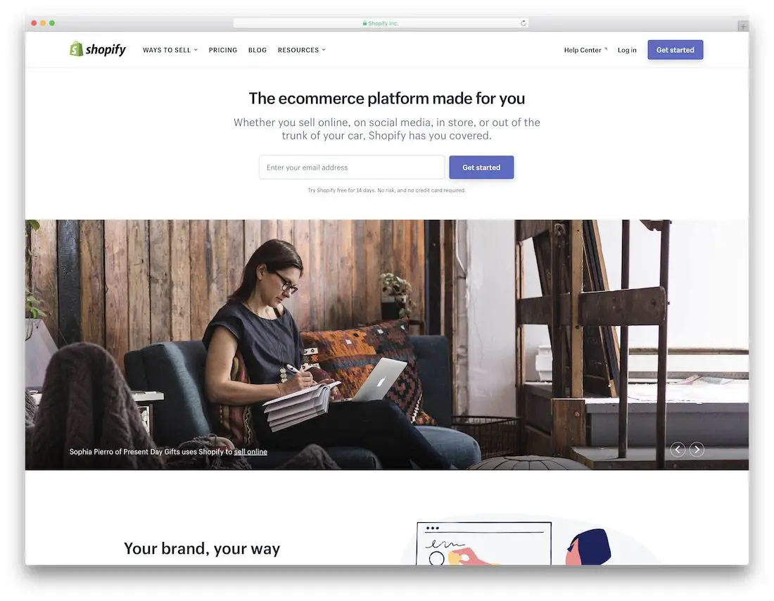 Shopify meilleur logiciel de constructeur de site Web