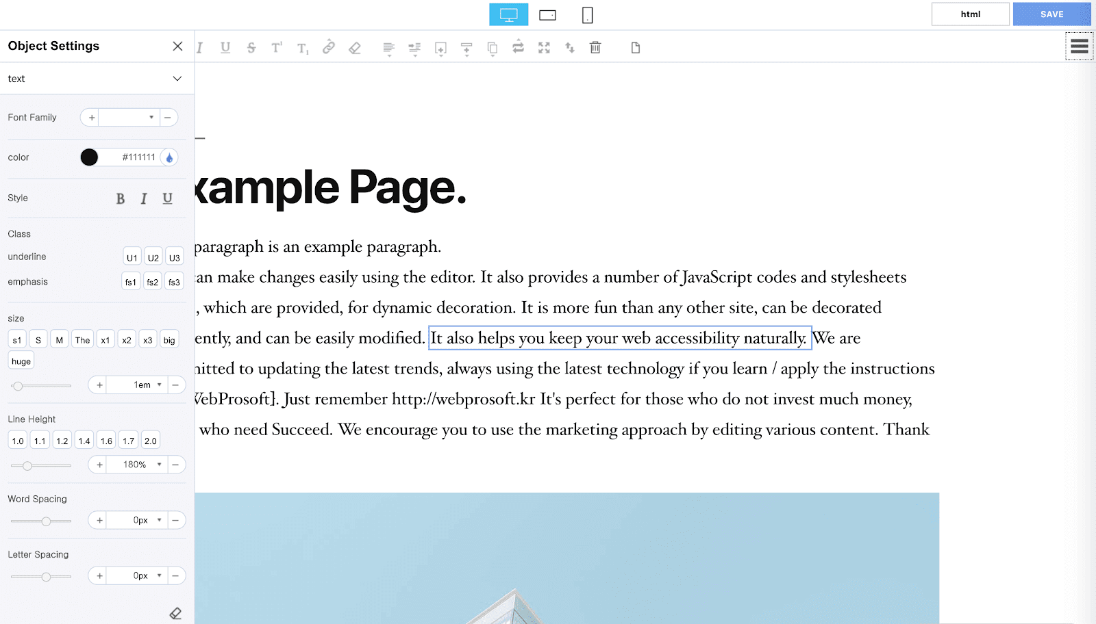 Editer une page.