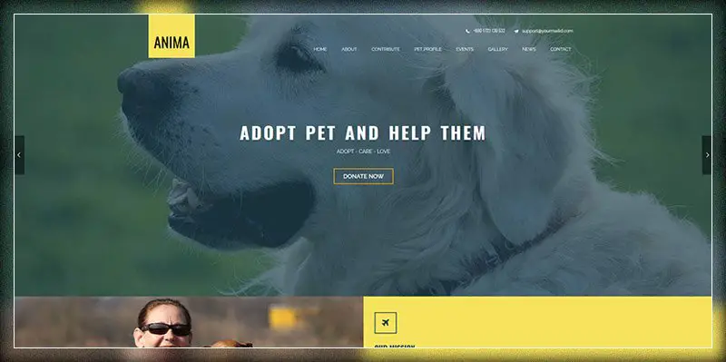 Anima - Thème WordPress pour la protection et le logement des animaux de compagnie pour les organisations à but non lucratif / de bienfaisance / de collecte de fonds
