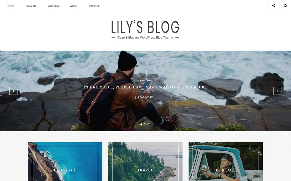 Lily - Thème WordPress Blog Propre et Élégant