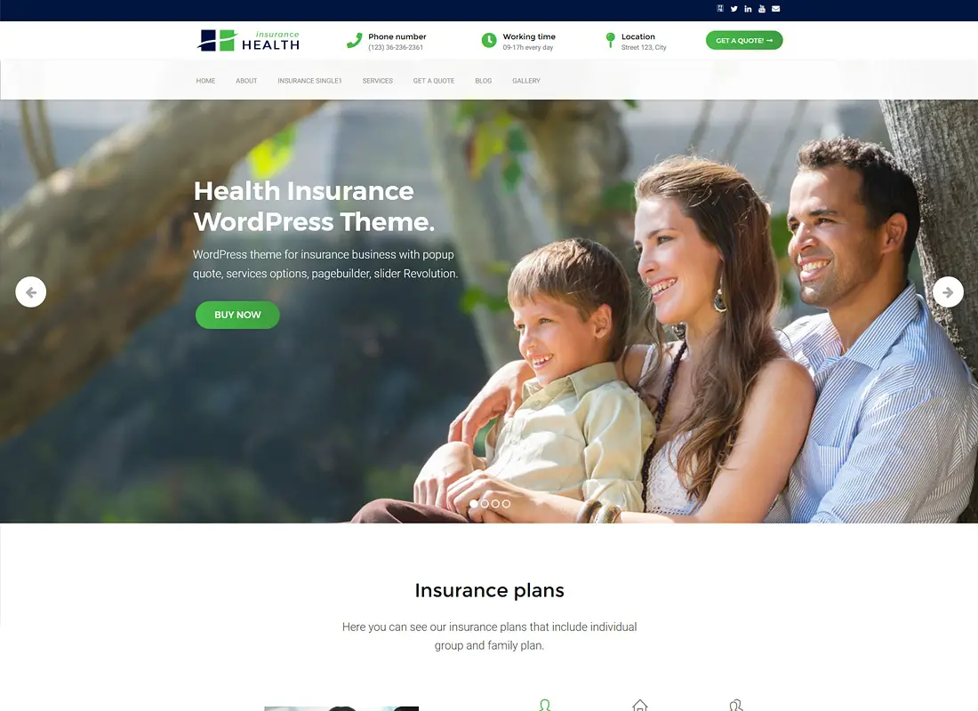 Assurance maladie | Thème WordPress d'assurance