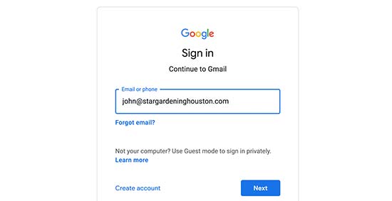 Connectez-vous à Gmail avec votre email de domaine personnalisé