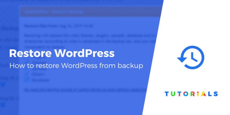 Comment restaurer WordPress à partir d'une sauvegarde à l'aide d'un plugin ou d'un cPanel 1