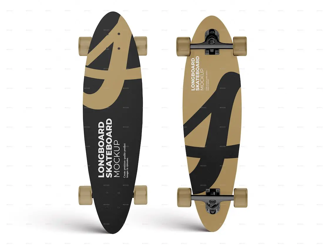 modèle de maquette de skateboard de longboard