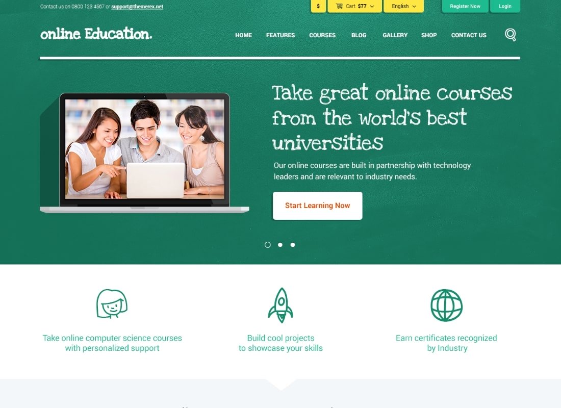 Education en ligne | Modèle PSD