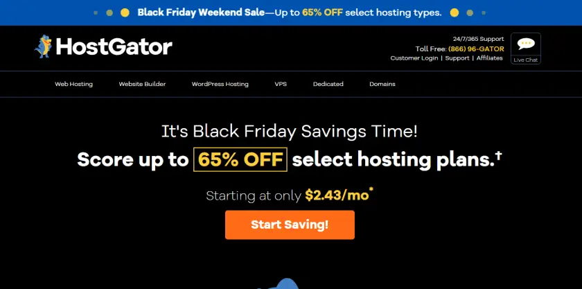 HostGator Black Friday Sale