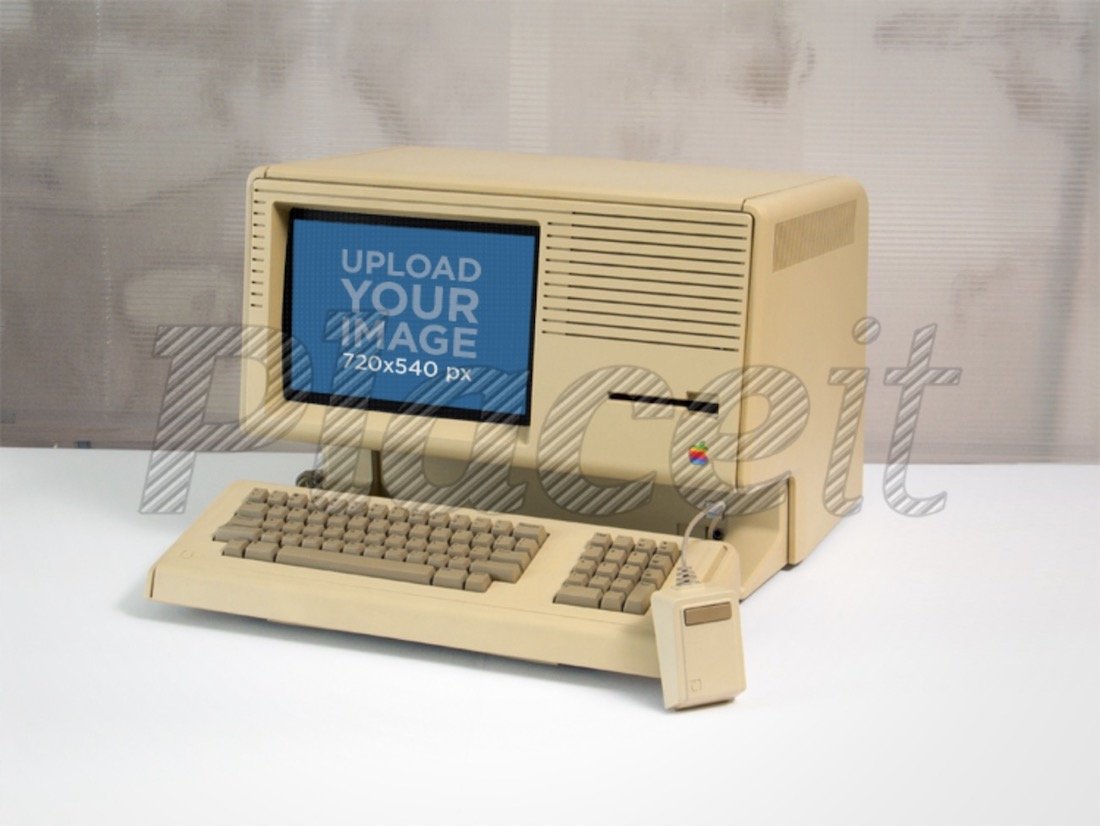 maquette d'ordinateur lisa vintage apple