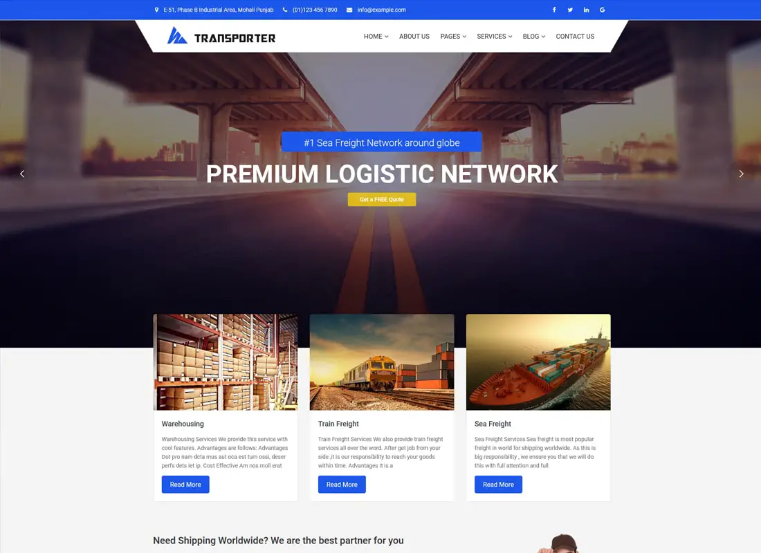 Transporteur | Thème WordPress pour le transport et la logistique