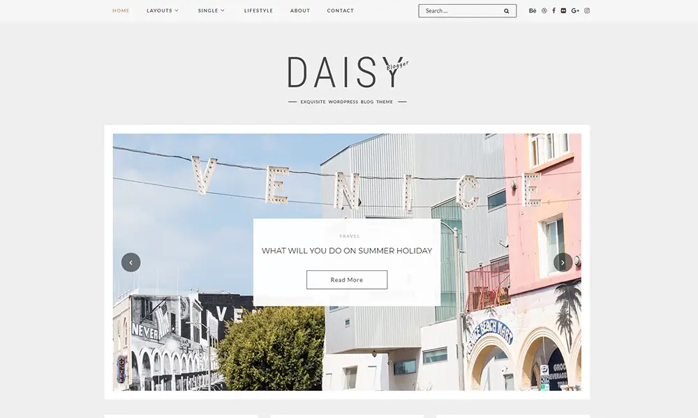 Daisy - Thème WordPress pour blog exquis