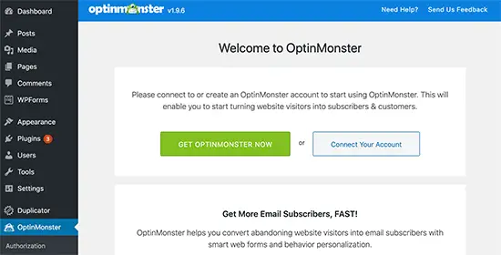 Connecter OptinMonster