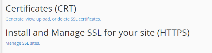 Gérer vos certificats SSL.