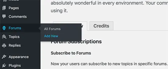 Ajouter un nouveau forum
