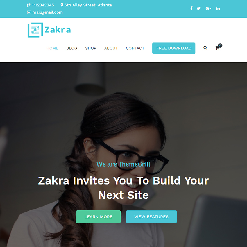 Zakra Page Builder Thème