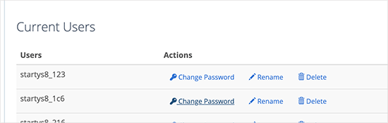 Modification du mot de passe utilisateur de la base de données