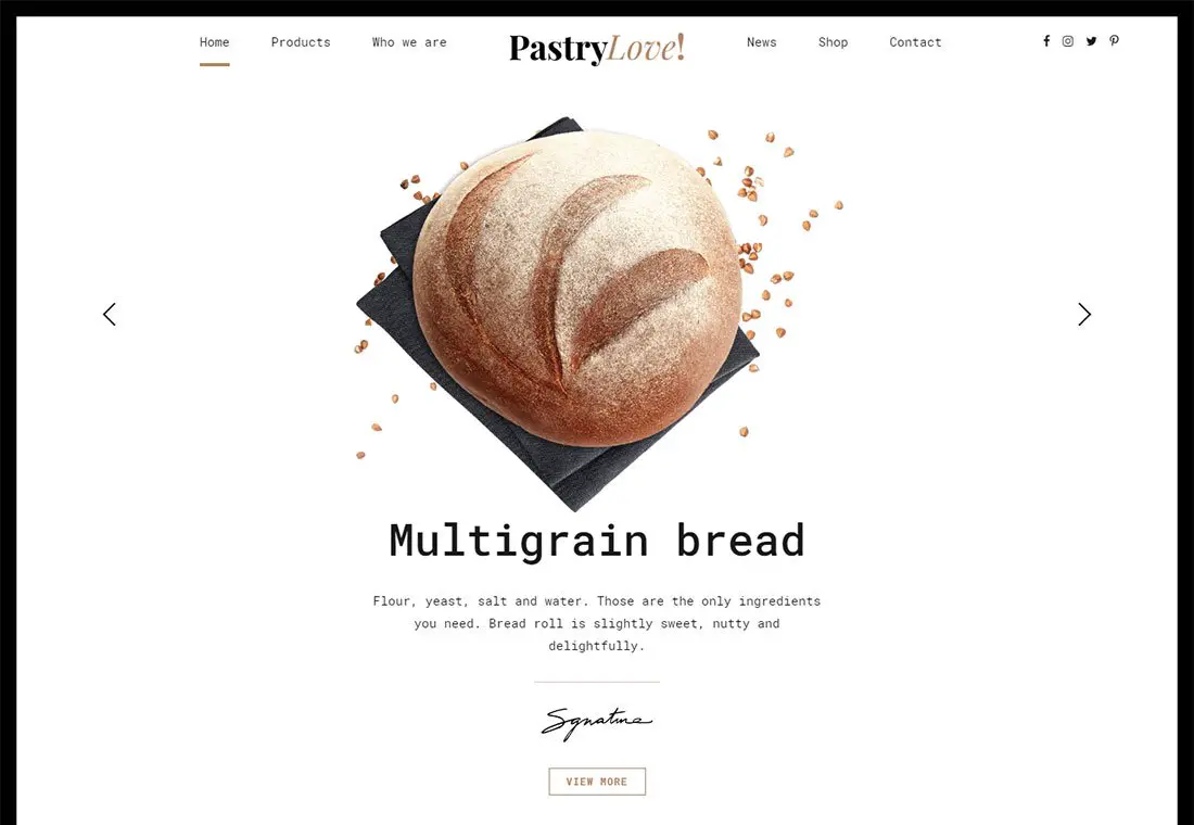 Pastry Love - WordPress