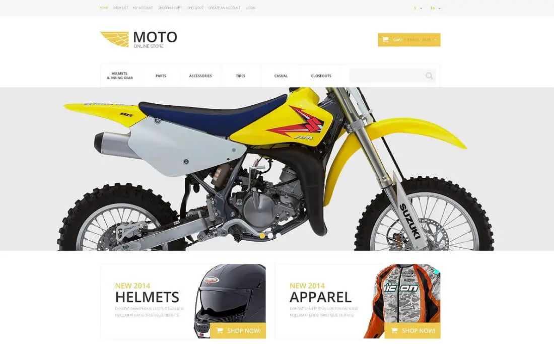 modèle de moto oscommerce