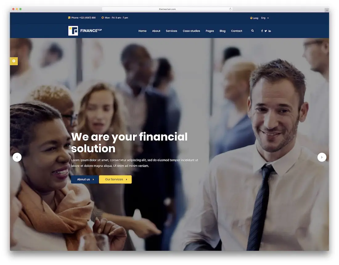 modèle de site Web de conseil financier supérieur