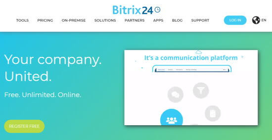 La première page de Bitrix24
